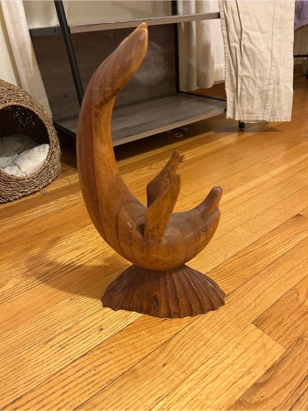 Wooden Dolphin Wine Bottle Holder